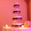 Uplighting for a wedding cake